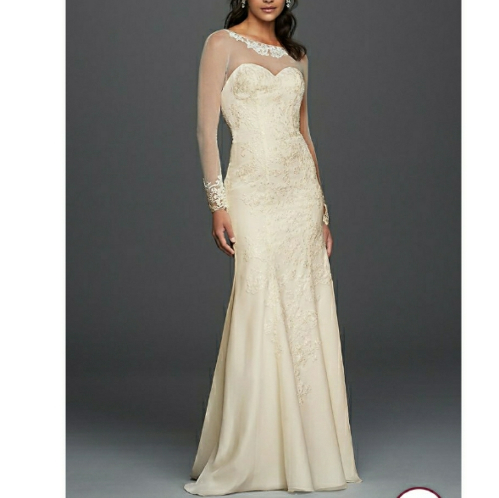 Long Sleeves Chiffon wedding dress